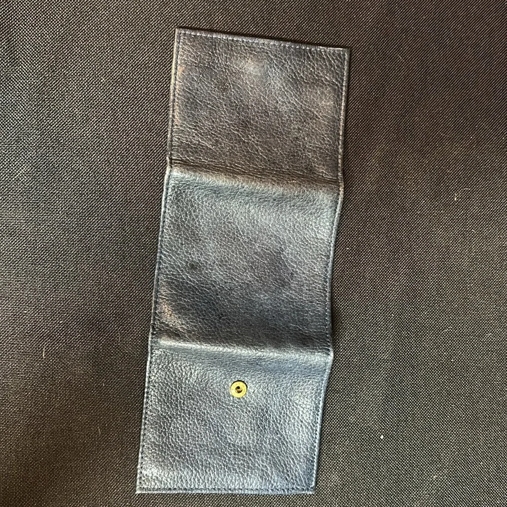 JP Ourse & Cie (Bolivia) Blue slim trifold wallet